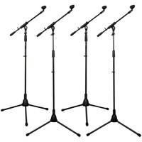 Talent Tripod Mic Stand with Telescopic Boom 4-Pack